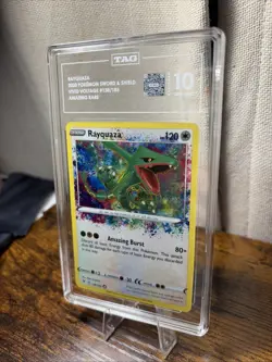 Rayquaza - Vivid Voltage 138/185 Amazing Rare TAG 10 GEM MINT 2020 Pokemon - Image 2