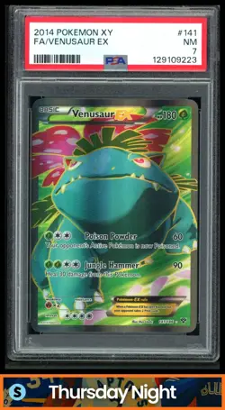 2014 POKEMON XY #141/146 VENUSAUR EX FULL ART ULTRA RARE PSA 7 - Image 1