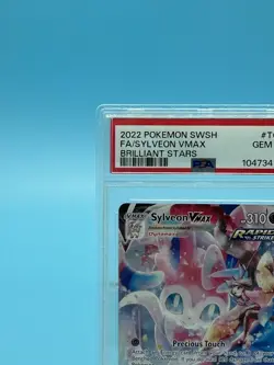2022 POKEMON SWORD & SHIELD BRILLIANT STARS #TG15 FULL ART/SYLVEON VMAX PSA 10 - Image 3