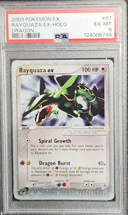 2003 Pokemon EX Dragon Rayquaza ex Holo #97/97 PSA 6 (EX-MT) - Image 1