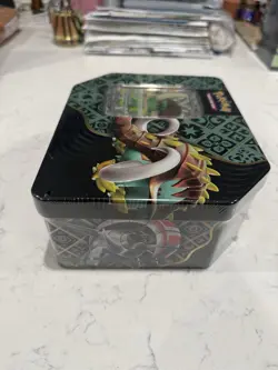 Pokemon TCG Paldean Fates Great Tusk EX Tin Factory Sealed - Image 3