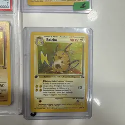 Pokemon TCG French Lot PSA 7 Kicklee Holo Raichu And Elector 1st Edition Fossil - Image 3