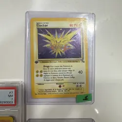 Pokemon TCG French Lot PSA 7 Kicklee Holo Raichu And Elector 1st Edition Fossil - Image 4