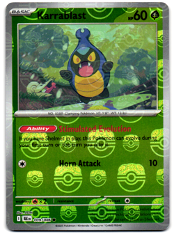 Pokemon TCG Karrablast (Master Ball Pattern) 009/086 Sv: Black Bolt Holo NM - Image 1