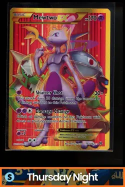 2015 POKEMON XY BREAKTHROUGH #164/162 MEWTWO EX SECRET RARE - Image 1