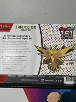 Pokemon TCG Scarlet & Violet 151 Zapdos EX Collection Box NEW SEALED - Image 2
