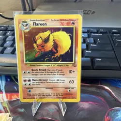 Pokemon TCG Flareon Jungle 3/64 Holo Unlimited Holo Rare - Image 1