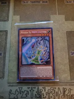 YUGIOH MYSTICAL ELF WHITE LIGHTNING LDS3-EN135 SECRET LIMITED ED SEALED - Image 1