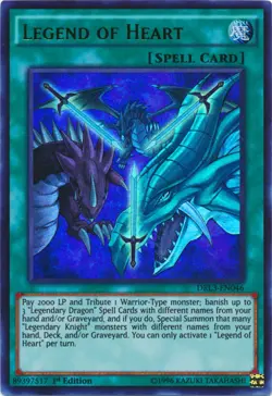 Legend of Heart - DRL3-EN046 - Ultra Rare - 1st Edition - Lightly Played - Image 1