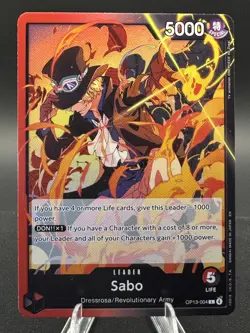 One Piece Carrying On His Will #OP13-004 Leader TCG Sabo - Image 1