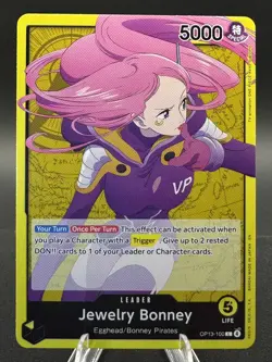 One Piece Carrying On His Will #OP13-100 Leader TCG Jewelry Bonney - Image 1