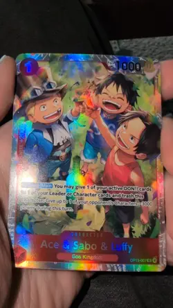 Ace & Sabo & Luffy OP13-007 - One Piece TCG English - SR Foil NM Near-Mint - Image 1