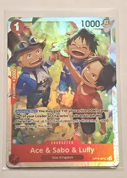 Ace & Sabo & Luffy OP13-007 - One Piece TCG English - SR Foil - Image 1