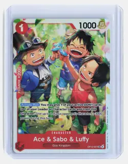 Ace & Sabo & Luffy One Piece Carrying On His Will #OP-007 Secret Rare Foil - Image 1