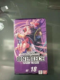 One Piece TCG - STARTER DECK PURPLE Monkey.D.Luffy [ST-18] (English) New Sealed - Image 1