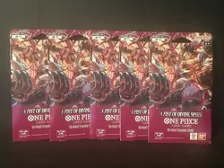 5x One Piece A Fist of Divine Speed OP11 Sleeved Booster Packs - Image 1