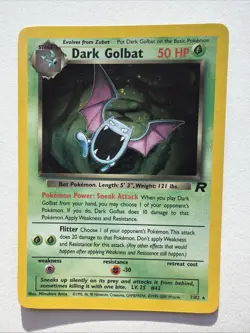 Dark Golbat 7/82 Team Rocket Holo Rare Unlimited Rocket Series, Pokemon Cards - Image 1