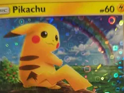 Pikachu 28/73 Sequin Holo General Mills Pokemon Card Shining Legends - Image 1