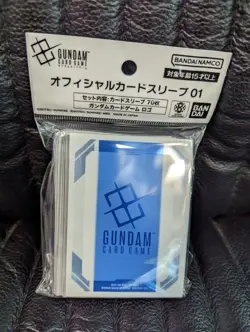 Bandai Official Card Sleeves 01 Gundam Card Game Logo 70ct - Image 1
