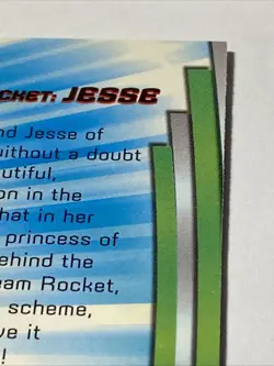 JESSE Pokemon Card TCG Topps Tv Animation Edition HEROES & Villains - Image 4