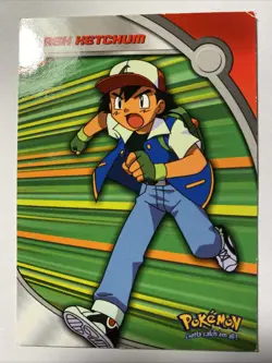 ASH KETCHUM Pokemon Card TCG Topps Tv Animation Edition HEROES & Villains - Image 1
