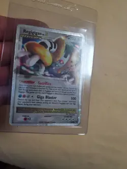 DAMAGED Pokemon TCG Regigigas LV.X DP Black Star Promotional Holo Card DP30 - Image 1