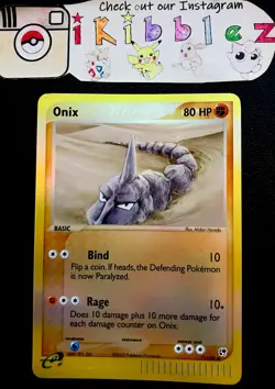 Onix 71/100 LP Reverse Holo EX Sandstorm Pokemon Card. Free Tracked Shipping! - Image 1