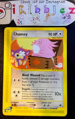 Chansey 72/165 LP Med Kit Gauze Pad Sad Aimpom Art Expedition Base Pokemon Card! - Image 1
