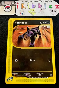 Houndour 113/165 NM Vintage Expedition Pokemon Card. Free Tracked Shipping! - Image 1