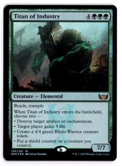 MTG Titan of Industry (FOIL) Near Mint SNC Mythic #159 - Image 1