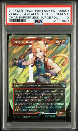 2025 MTG FINAL FANTASY #0550 ZIDANE, TANTALUS THIEF PSA 10 - Image 1