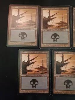 9x Swamp Hanging Moss Portal Mixed Condition Basic Mana Land Black Magic MTG - Image 2