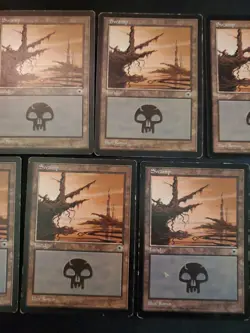 9x Swamp Hanging Moss Portal Mixed Condition Basic Mana Land Black Magic MTG - Image 3