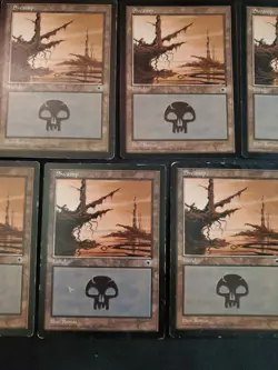 9x Swamp Hanging Moss Portal Mixed Condition Basic Mana Land Black Magic MTG - Image 4