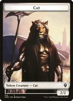 10 2-Sided Cat-Soldier Tokens (15/16) Commander Legends M/NM Free Shipping - Image 1