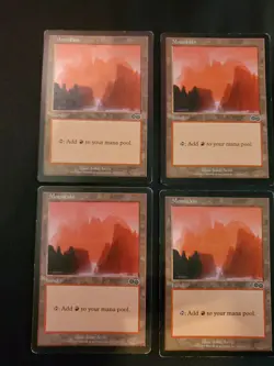 6x Mountian #343 Urza's Saga Basic Land Magic The Gathering MTG Mixed Condition - Image 2