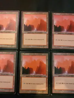 6x Mountian #343 Urza's Saga Basic Land Magic The Gathering MTG Mixed Condition - Image 3