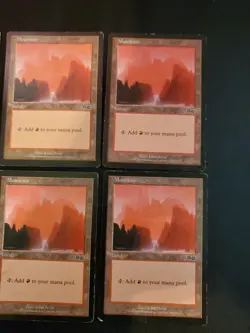 6x Mountian #343 Urza's Saga Basic Land Magic The Gathering MTG Mixed Condition - Image 4