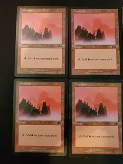 8x Mountian #345 Urza's Saga Basic Land Magic The Gathering MTG Mixed Condition - Image 2