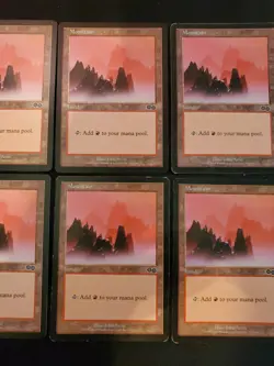 8x Mountian #345 Urza's Saga Basic Land Magic The Gathering MTG Mixed Condition - Image 3