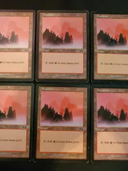 8x Mountian #345 Urza's Saga Basic Land Magic The Gathering MTG Mixed Condition - Image 4