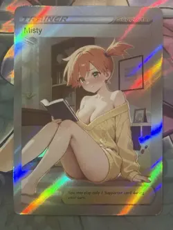 Pokemon Misty Anime Waifu Custom DIY Trainer Art Sexy Pokemon card - Image 1