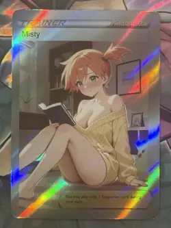Pokemon Misty Anime Waifu Custom DIY Trainer Art Sexy Pokemon card - Image 2