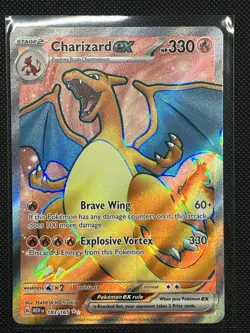 Pokemon TCG Charizard EX Full Art 183/165 Scarlet & Violet 151 English NM! - Image 1