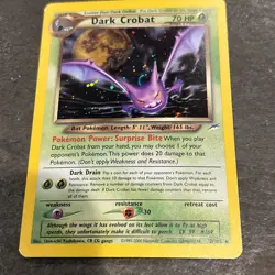 Pokemon 2000 Neo Destiny Dark Crobat Holo Unlimited Lightly Played #2/105 - Image 1