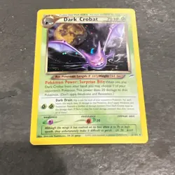 Pokemon 2000 Neo Destiny Dark Crobat Holo Unlimited Lightly Played #2/105 - Image 2