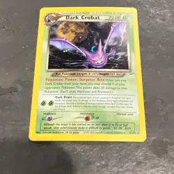 Pokemon 2000 Neo Destiny Dark Crobat Holo Unlimited Lightly Played #2/105 - Image 3