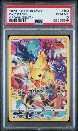 PSA 10 Pikachu Crown Zenith 160/159 Secret Rare Full Art 2023 Pokemon Card - Image 1