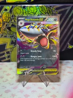 Pokemon TCG: 2025 Mega Sharpedo EX 061/094-Phantasmal Flames Holo. DOUBLE RARE - Image 1