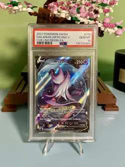 2021 POKEMON SWORD & SHIELD CHILLING REIGN FULL ART/GALARIAN ARTICUNO V PSA 10 - Image 1